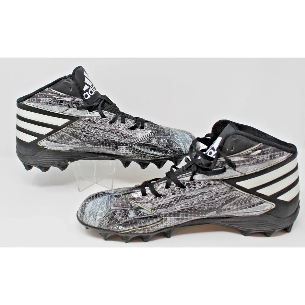 Adidas‎ Mens Freak MD B49385  Snakeskin Print Football Cleats Black Gray Size 13